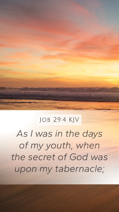 Job 29:4 KJV Bible Verse Image