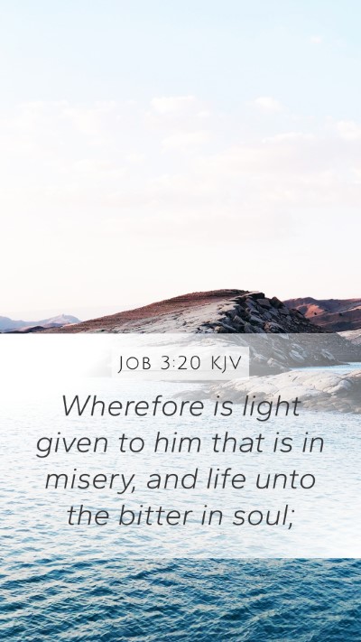 Job 3:20 KJV Bible Verse Image