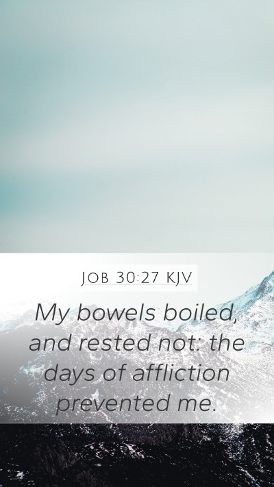 Job 30:27 KJV Bible Verse Image