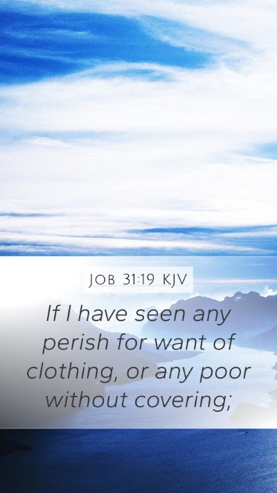 Job 31:19 KJV Bible Verse Image