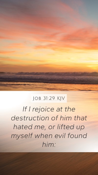 Job 31:29 KJV Bible Verse Image