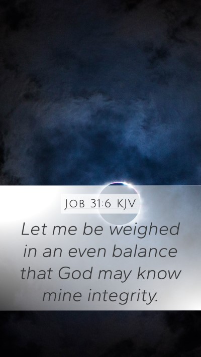 Job 31:6 KJV Bible Verse Image