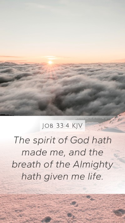Job 33:4 KJV Bible Verse Image