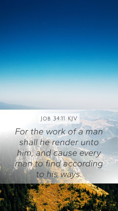 Job 34:11 KJV Bible Verse Image