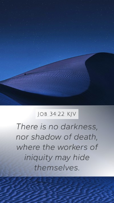 Job 34:22 KJV Bible Verse Image