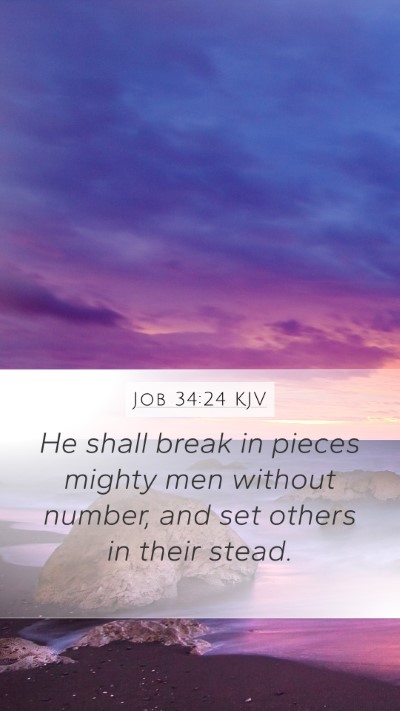 Job 34:24 KJV Bible Verse Image