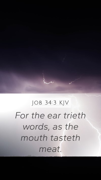 Job 34:3 KJV Bible Verse Image