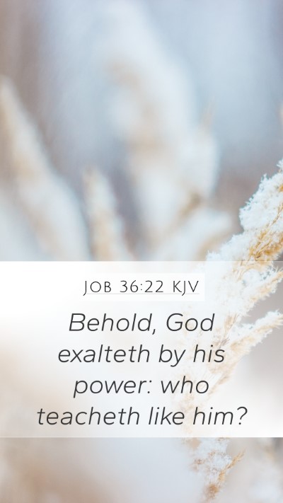 Job 36:22 KJV Bible Verse Image