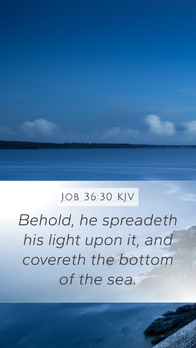 Job 36:30 KJV Bible Verse Image
