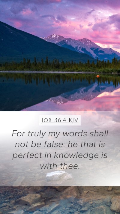 Job 36:4 KJV Bible Verse Image