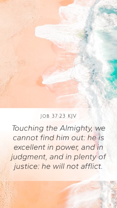 Job 37:23 KJV Bible Verse Image