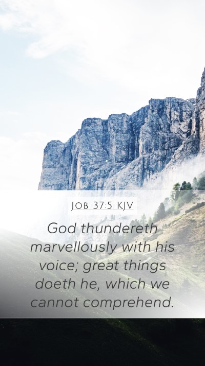 Job 37:5 KJV Bible Verse Image