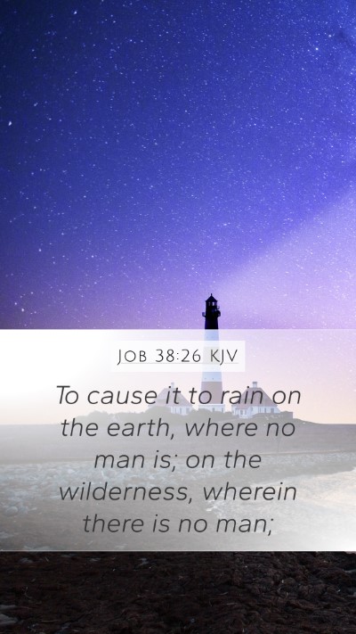 Job 38:26 KJV Bible Verse Image