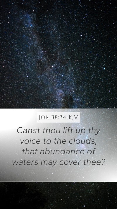 Job 38:34 KJV Mobile Phone Wallpaper - Canst thou lift up thy voice to the clouds, that - Mobile Bible Verse Wallpaper