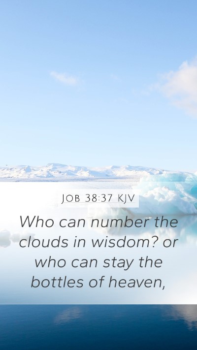 Job 38:37 KJV Bible Verse Image