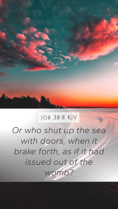Job 38:8 KJV Bible Verse Image