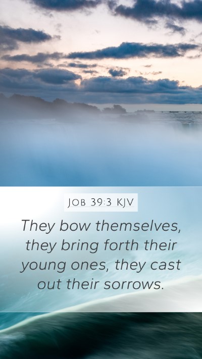 Job 39:3 KJV Mobile Phone Wallpaper - They bow themselves, they bring forth their young - Mobile Bible Verse Wallpaper