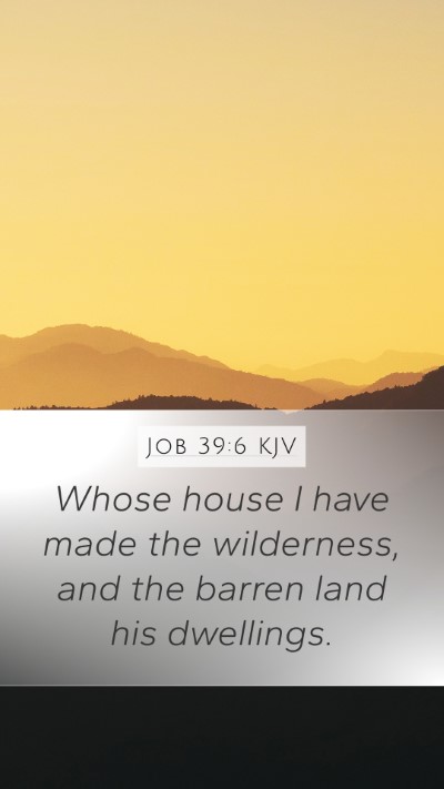 Job 39:6 KJV Bible Verse Image