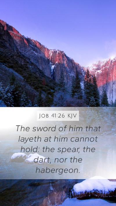 Job 41:26 KJV Bible Verse Image