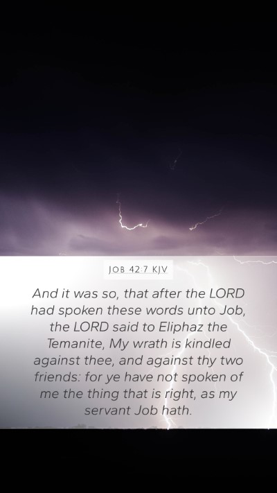 Job 42:7 KJV Bible Verse Image