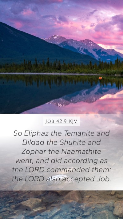 Job 42:9 KJV Bible Verse Image