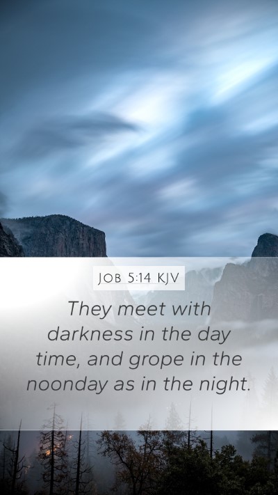 Job 5:14 KJV Bible Verse Image