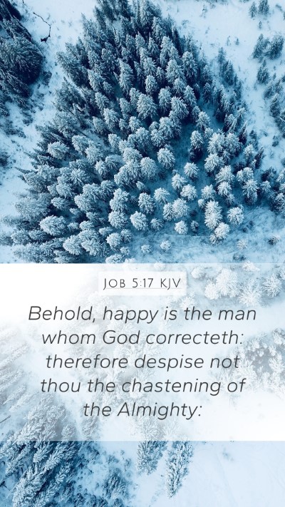 Job 5:17 KJV Bible Verse Image