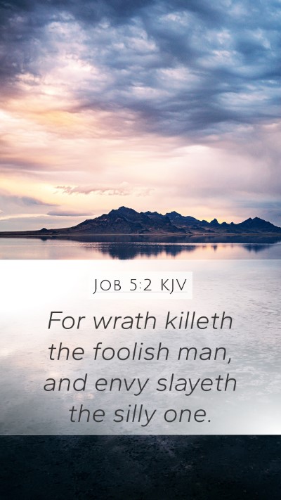 Job 5:2 KJV Bible Verse Image