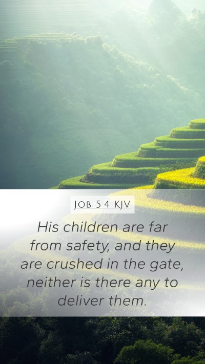 Job 5:4 KJV Bible Verse Image