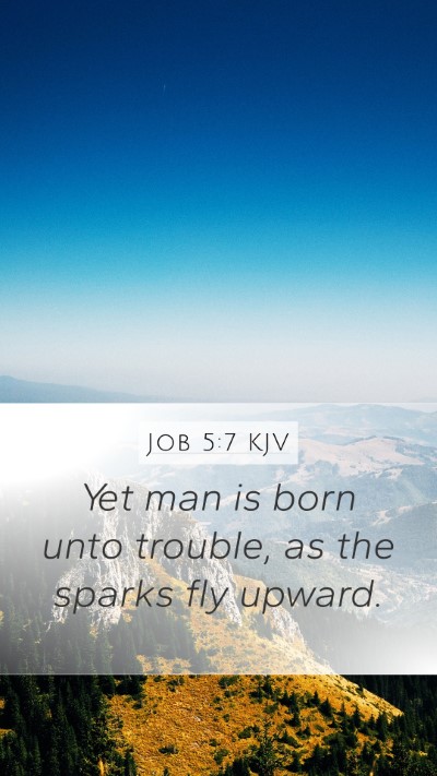 Job 5:7 KJV Bible Verse Image