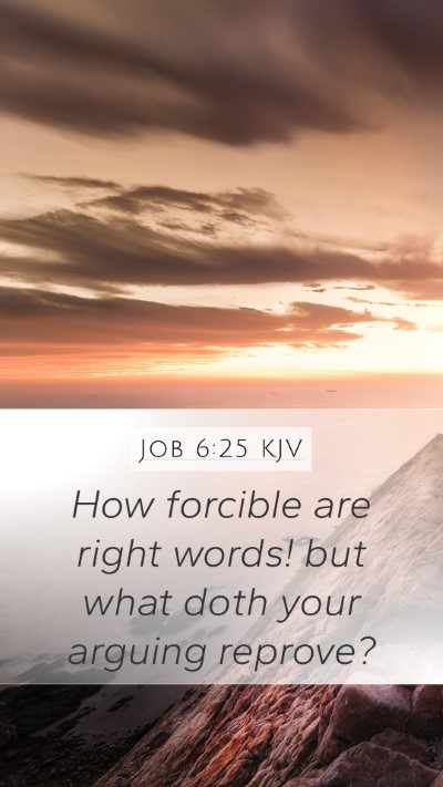 Job 6:25 KJV Bible Verse Image