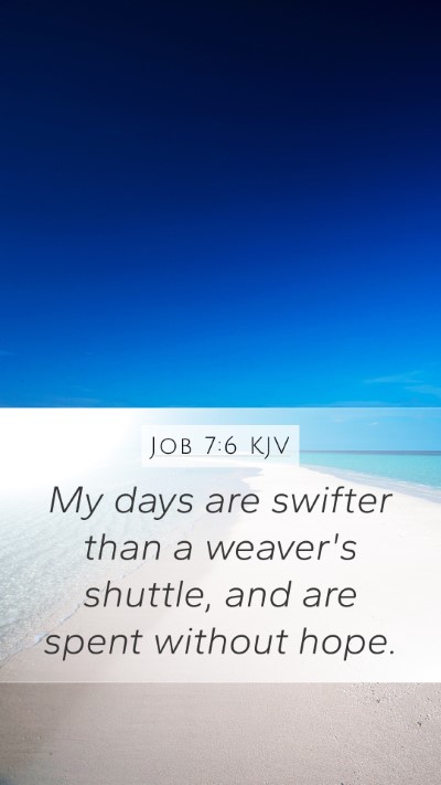 Job 7:6 KJV Bible Verse Image