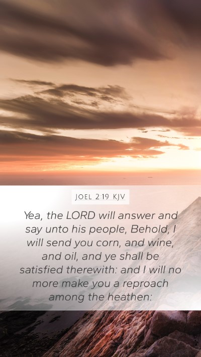 Joel 2:19 KJV Bible Verse Image
