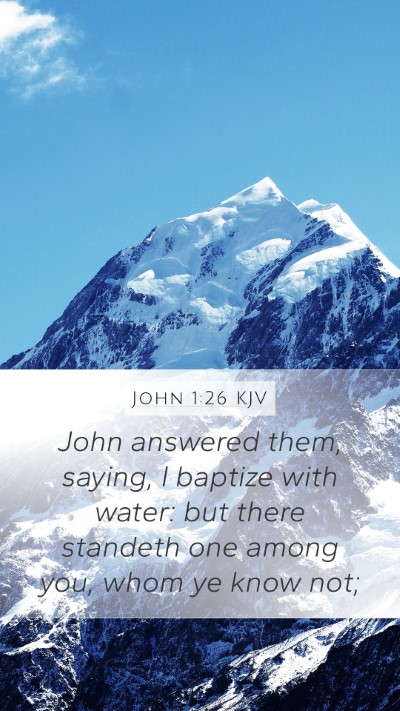 John 1:26 KJV Bible Verse Image