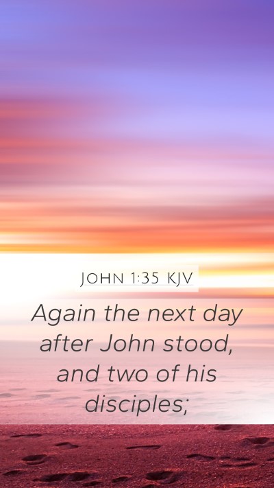 John 1:35 KJV Mobile Phone Wallpaper - Again the next day after John stood, and two of - Mobile Bible Verse Wallpaper