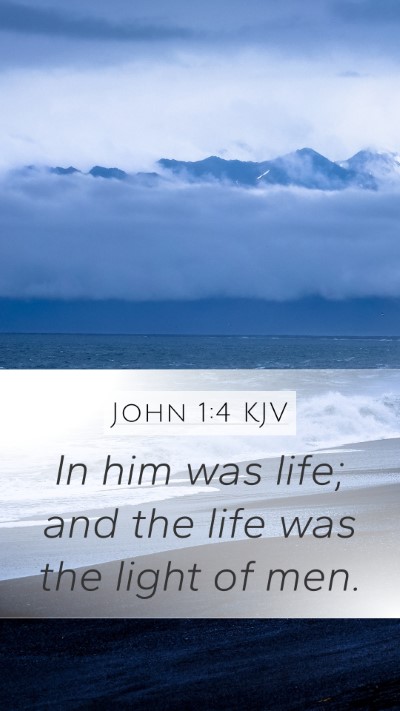 John 1:4 KJV Bible Verse Image