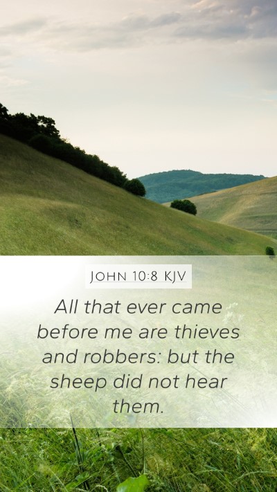 John 10:8 KJV Bible Verse Image