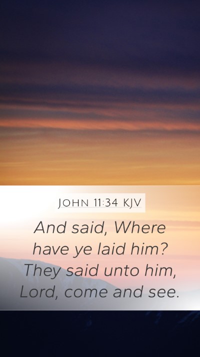 John 11:34 KJV Bible Verse Image