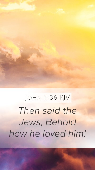 John 11:36 KJV Bible Verse Image