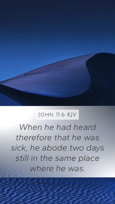 John 11:6 KJV Bible Verse Image