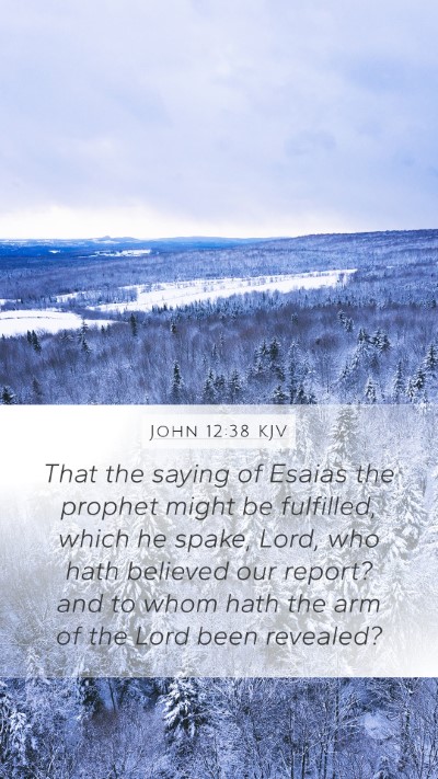 John 12:38 KJV Bible Verse Image