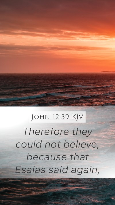 John 12:39 KJV Bible Verse Image