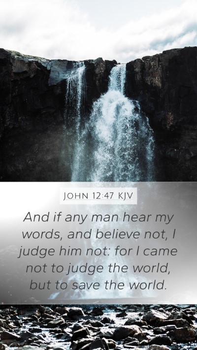 John 12:47 KJV Bible Verse Image