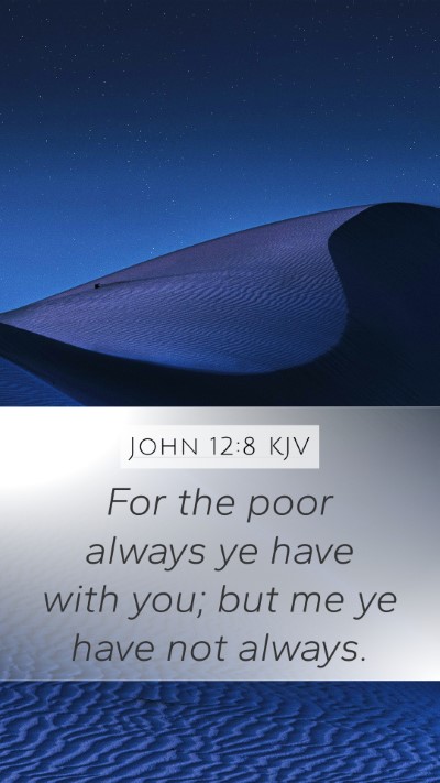 John 12:8 KJV Bible Verse Image
