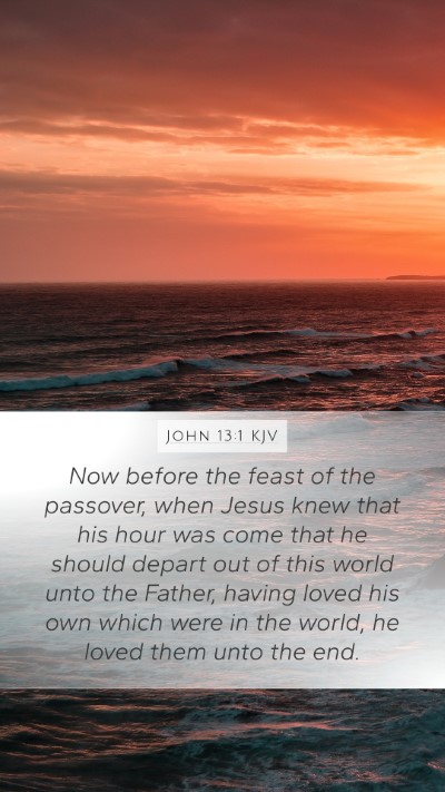 John 13:1 KJV Bible Verse Image