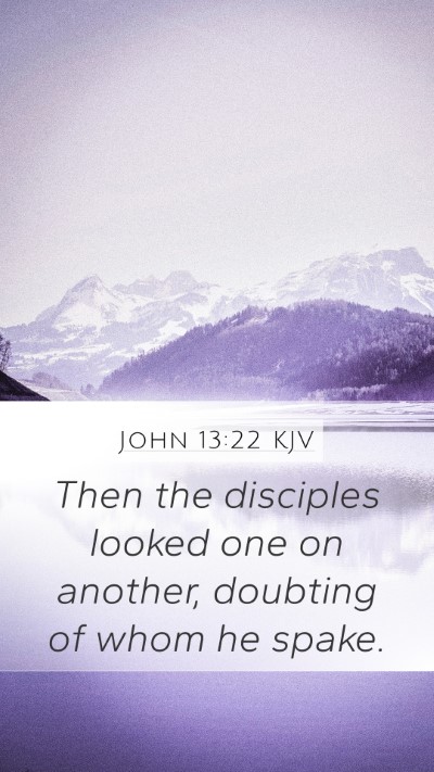 John 13:22 KJV Bible Verse Image