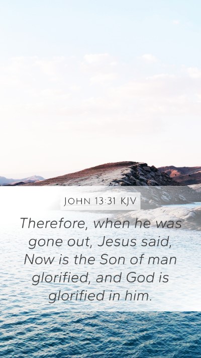 John 13:31 KJV Bible Verse Image