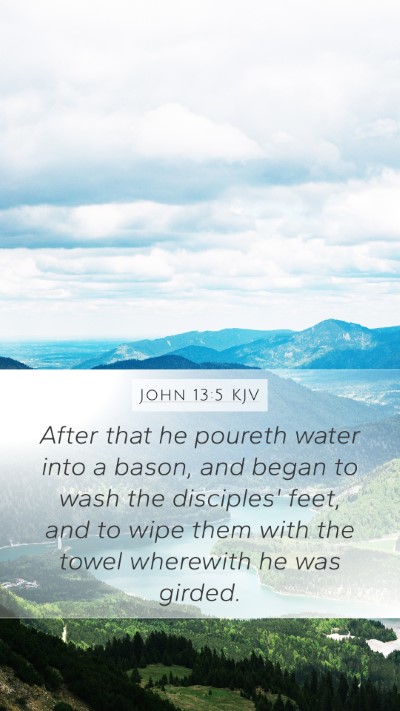 John 13:5 KJV Bible Verse Image