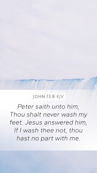 John 13:8 KJV Mobile Phone Wallpaper - Peter saith unto him, Thou shalt never wash my - Mobile Bible Verse Wallpaper