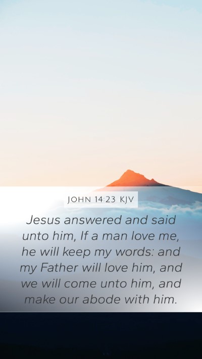 John 14:23 KJV Bible Verse Image